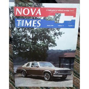 Nova Times March 1992 Chevy Cars Nostalgic Novas Magazine Classic